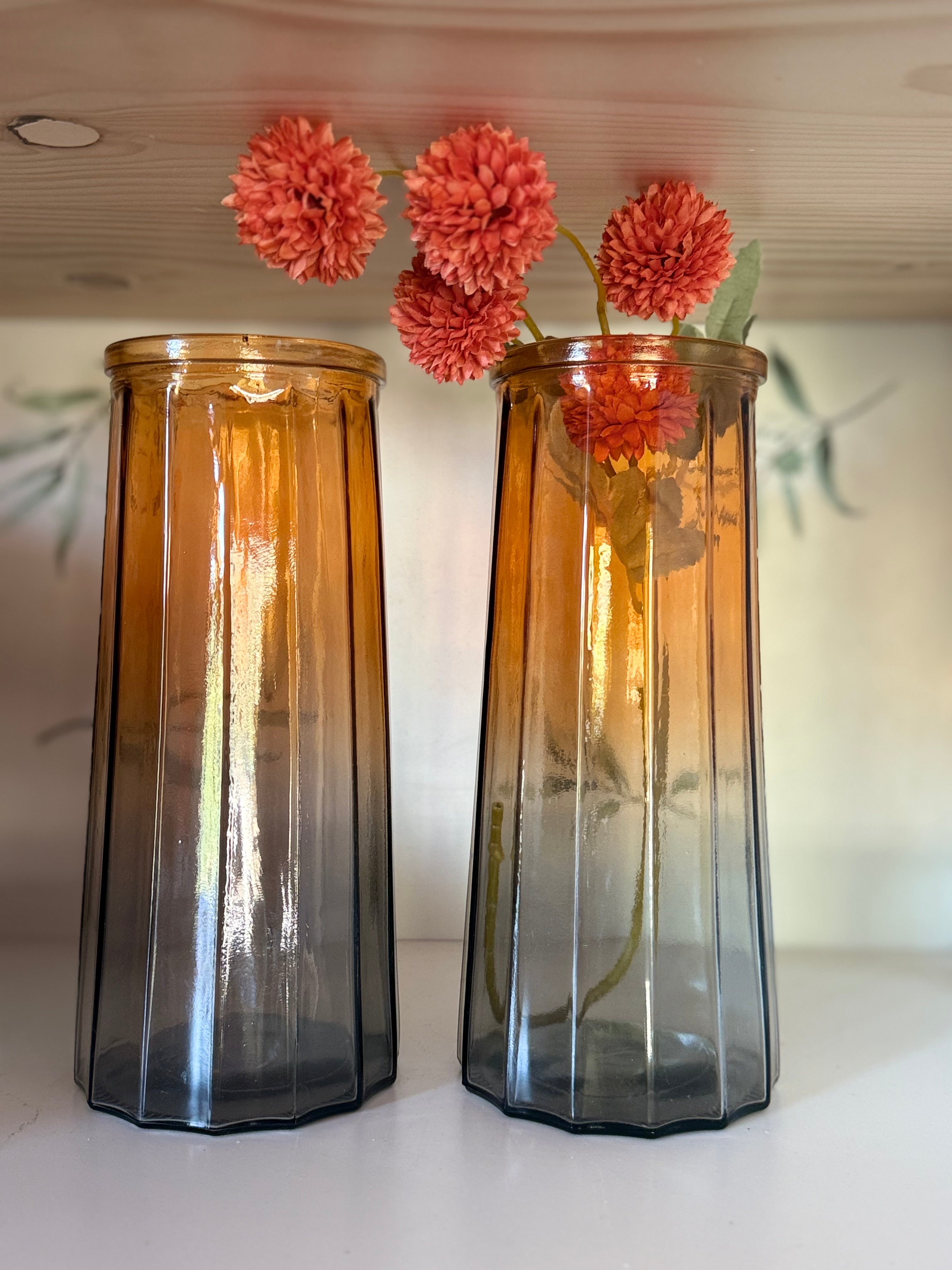 Glass long vases