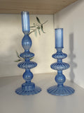 Set of glass candle holder