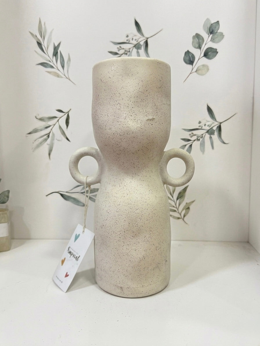 Clay brushed vases