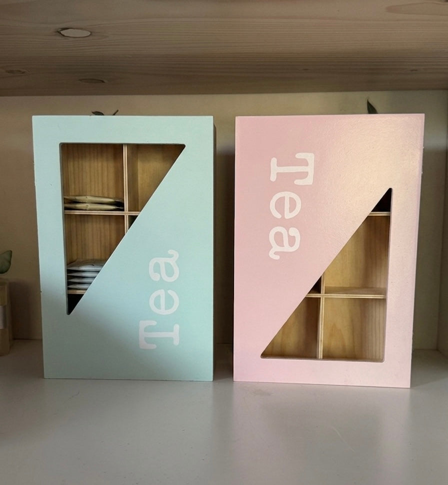 Colored tea boxes