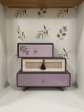 Burgundy organizer box 3 drawers