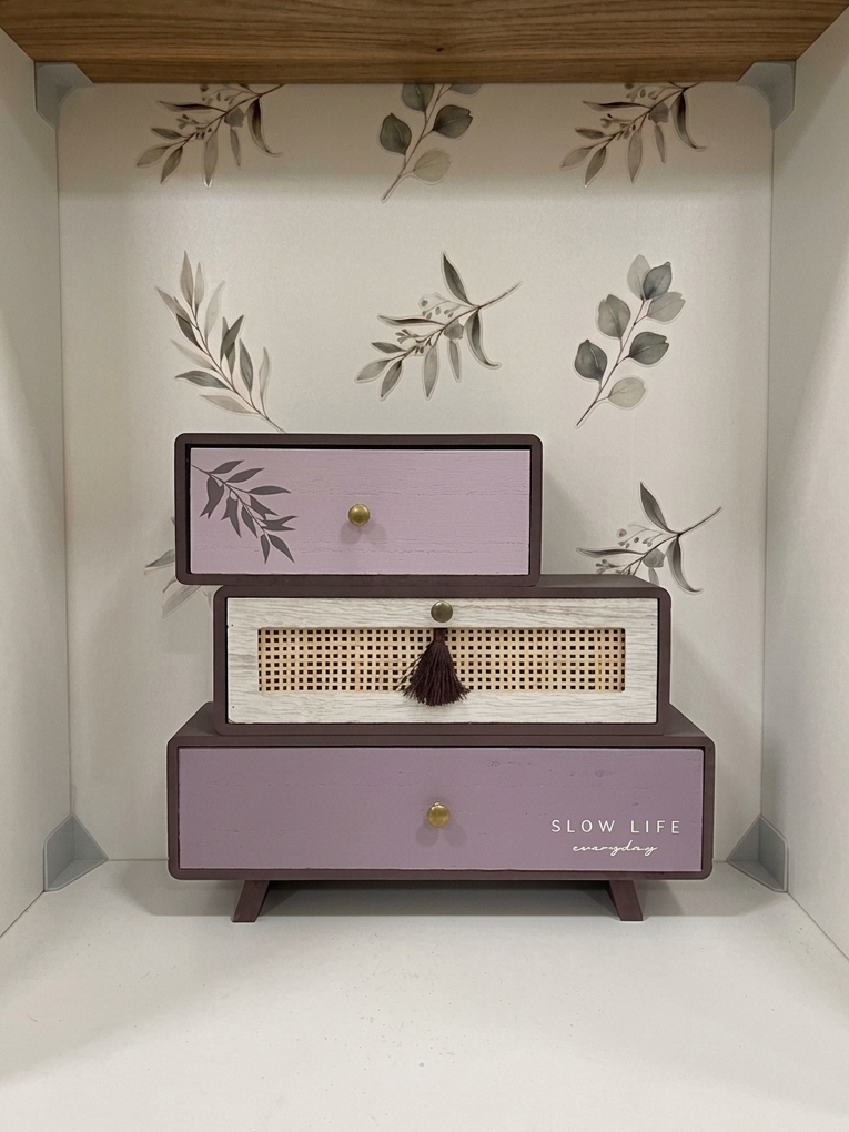 Burgundy organizer box 3 drawers