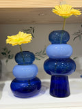 Large multicolor glass vases