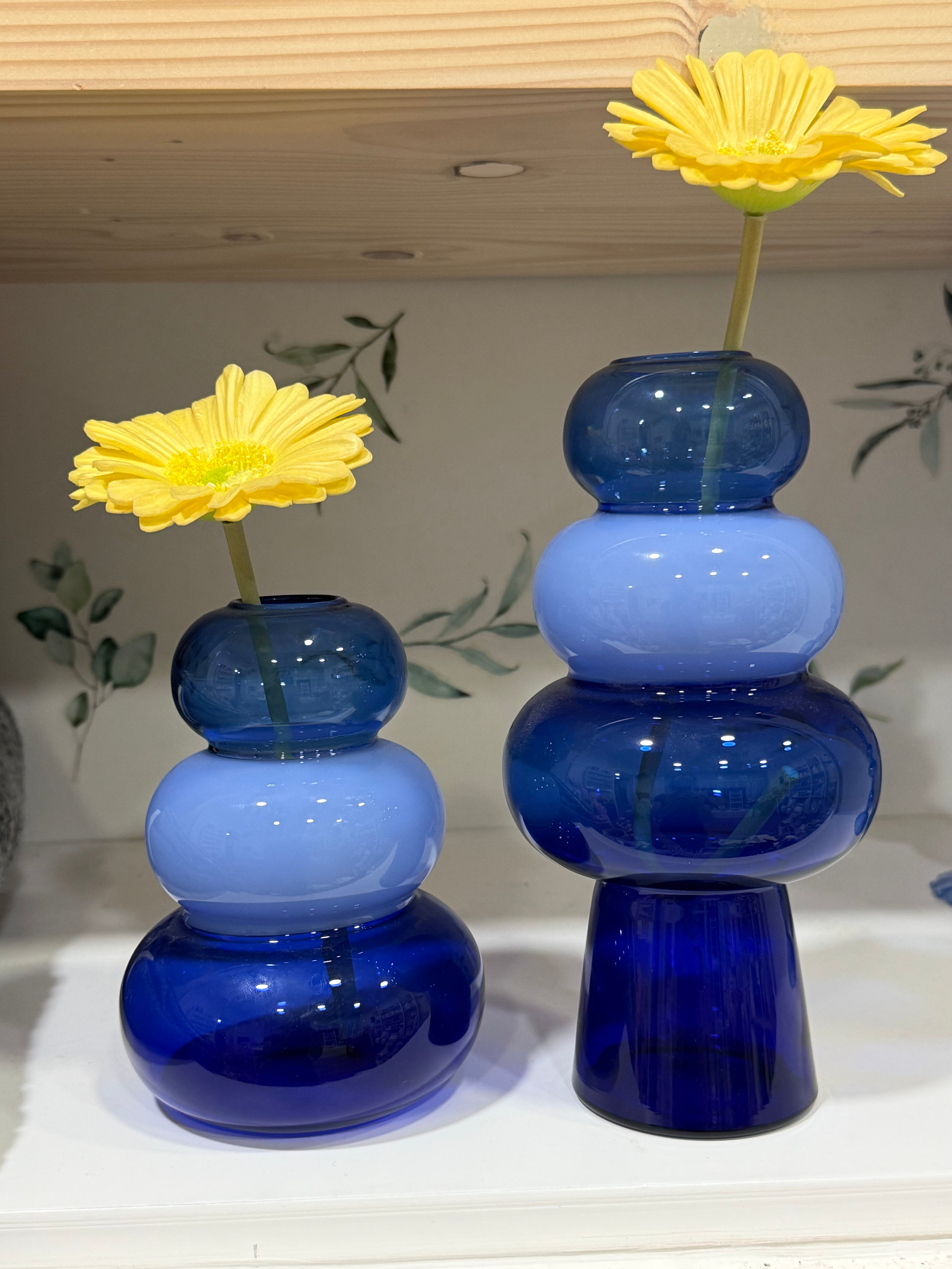 Large multicolor glass vases