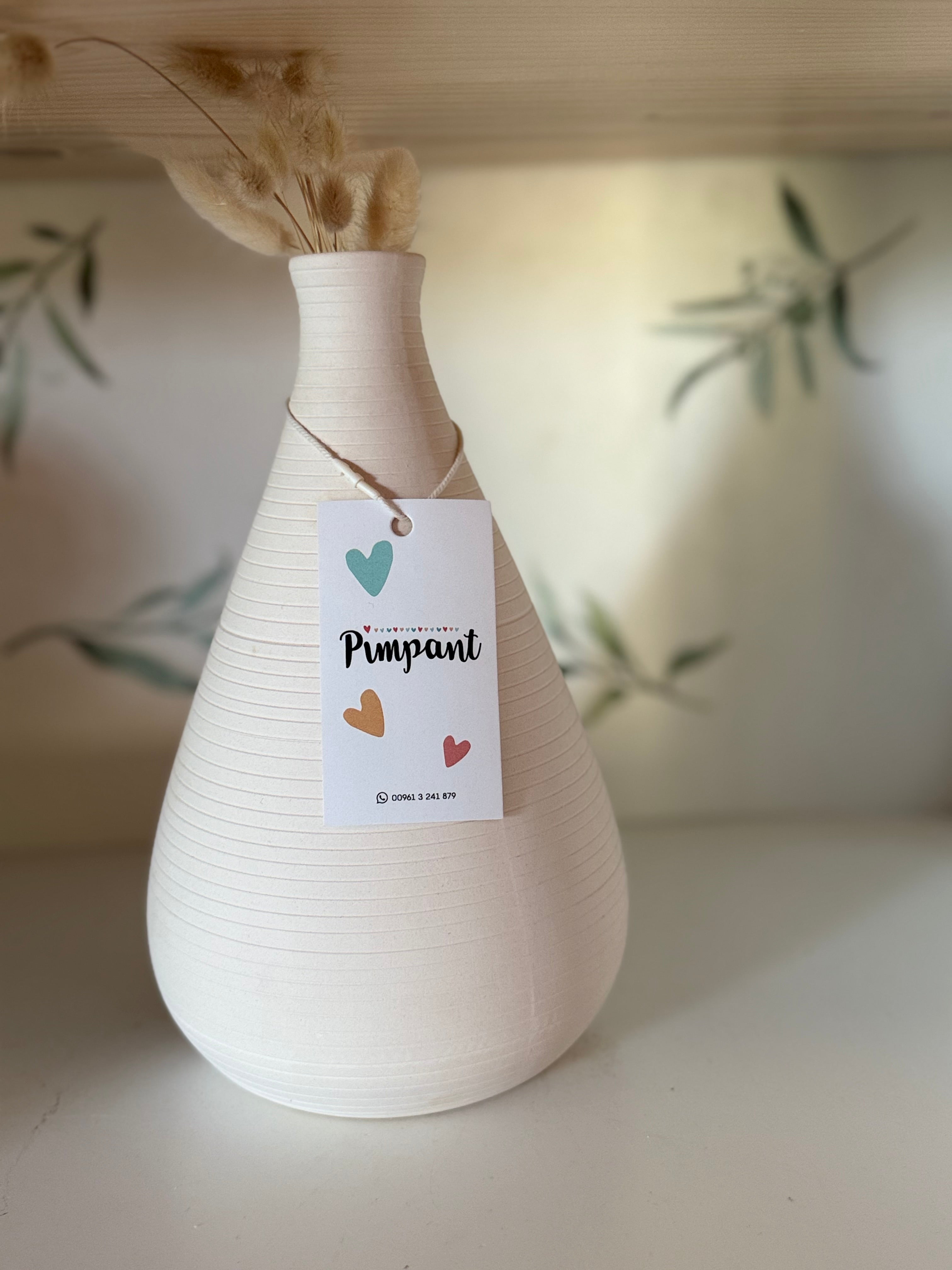 Small boho strips vase