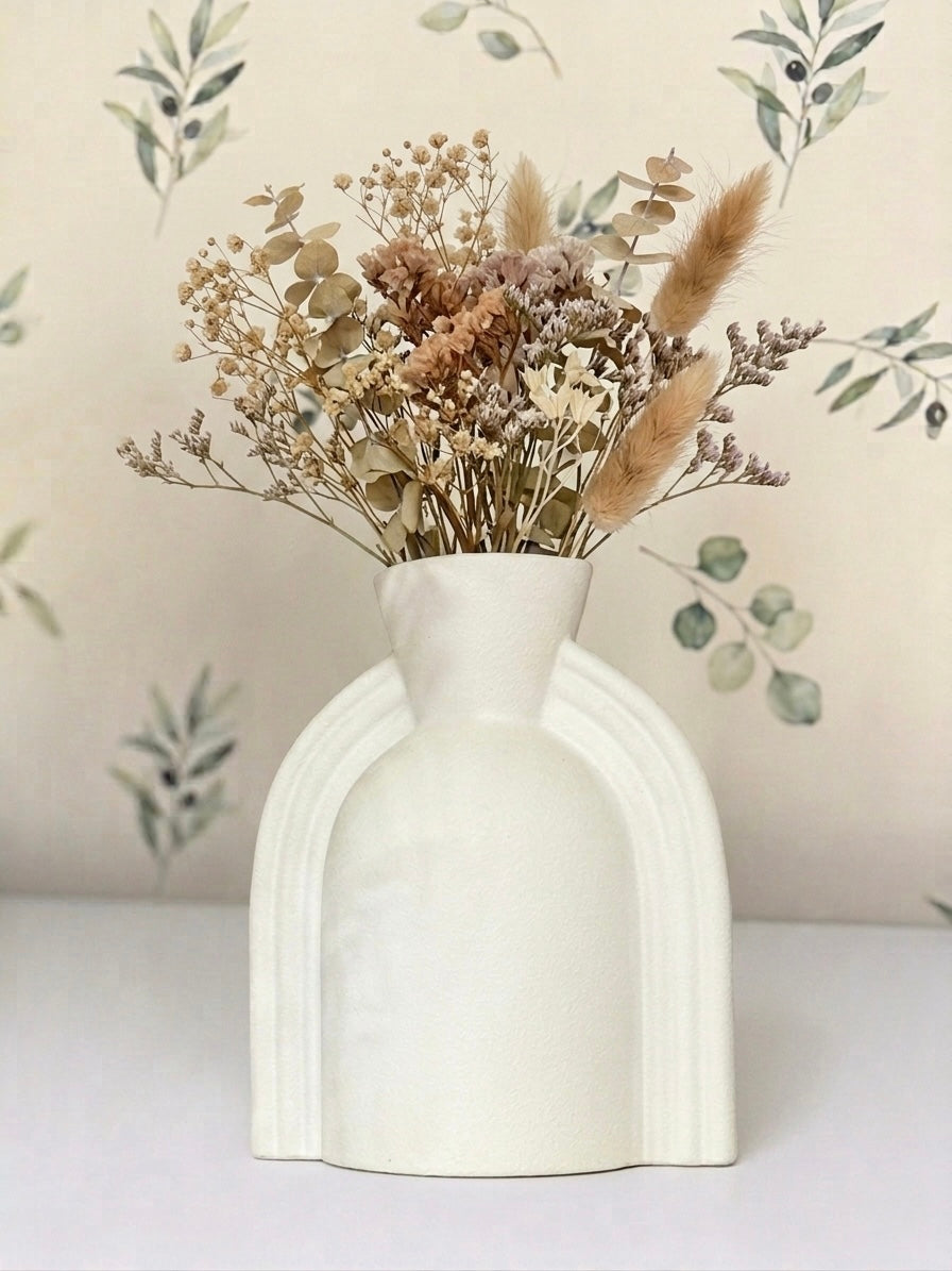 White clay vases