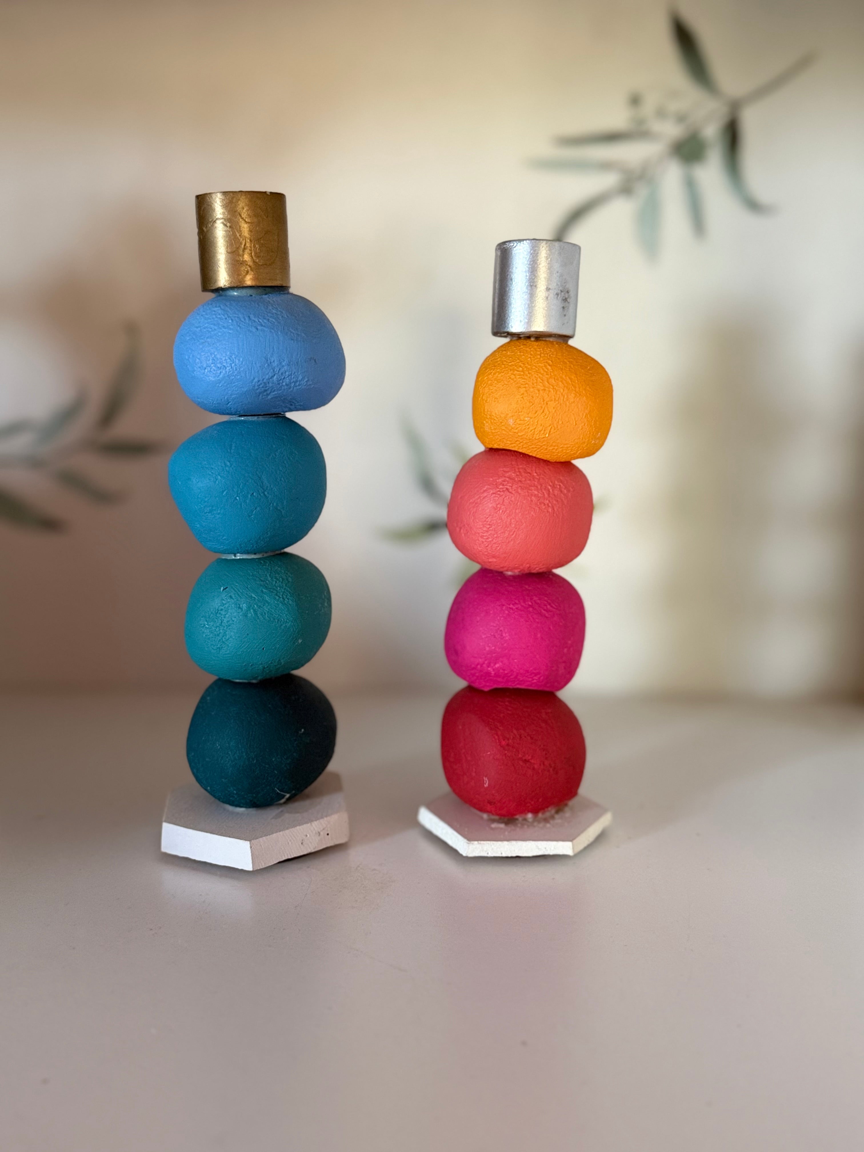 Handmade candle holders